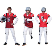 Op deze afbeelding zie je een Kostuums, van het merk Funny Fashion. American Football Highschool Quarterback Man Kostuum