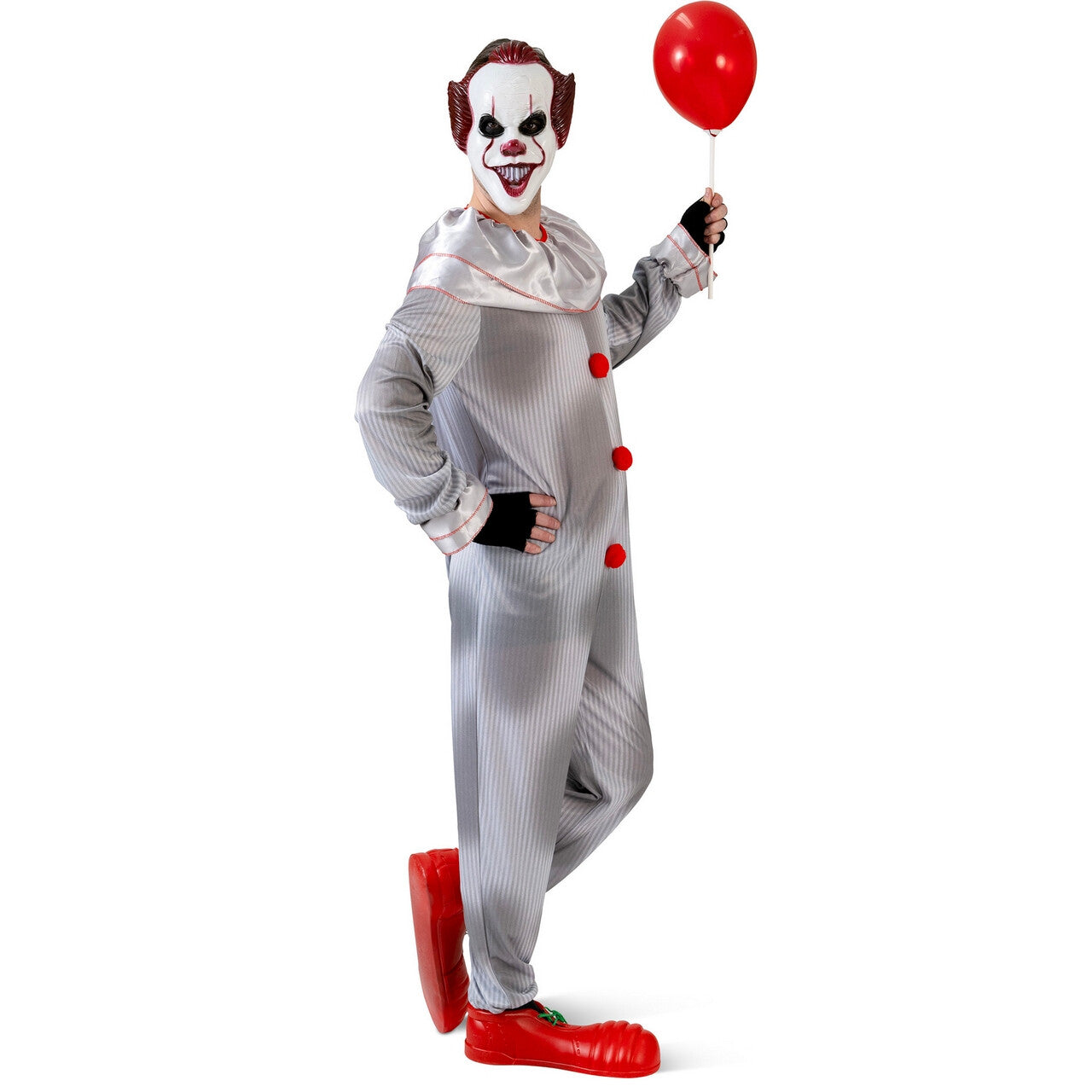 Op deze afbeelding zie je een Kostuums, van het merk Funny Fashion. Pennywise Playtime Man Kostuum