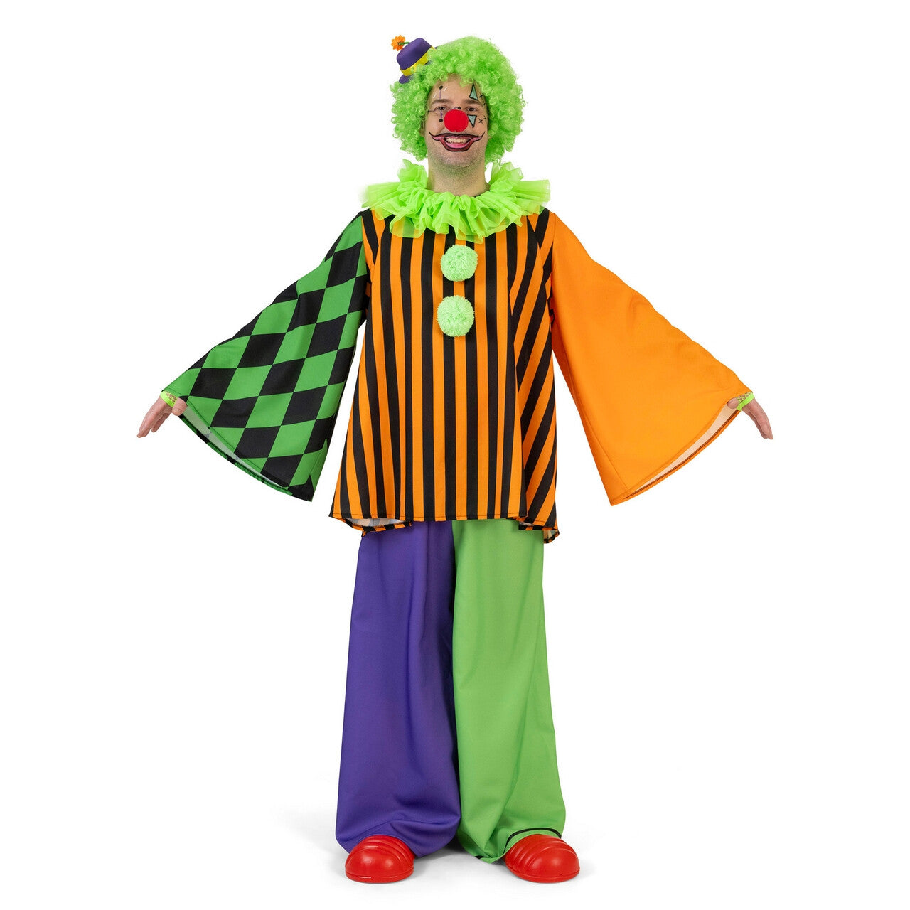 Op deze afbeelding zie je een Kostuums, van het merk Funny Fashion. Lachen Met Clown Pierolino Kostuum