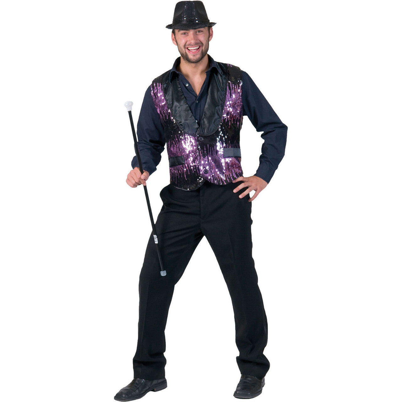 Op deze afbeelding zie je een Kostuums, van het merk Funny Fashion. Purple Show Man