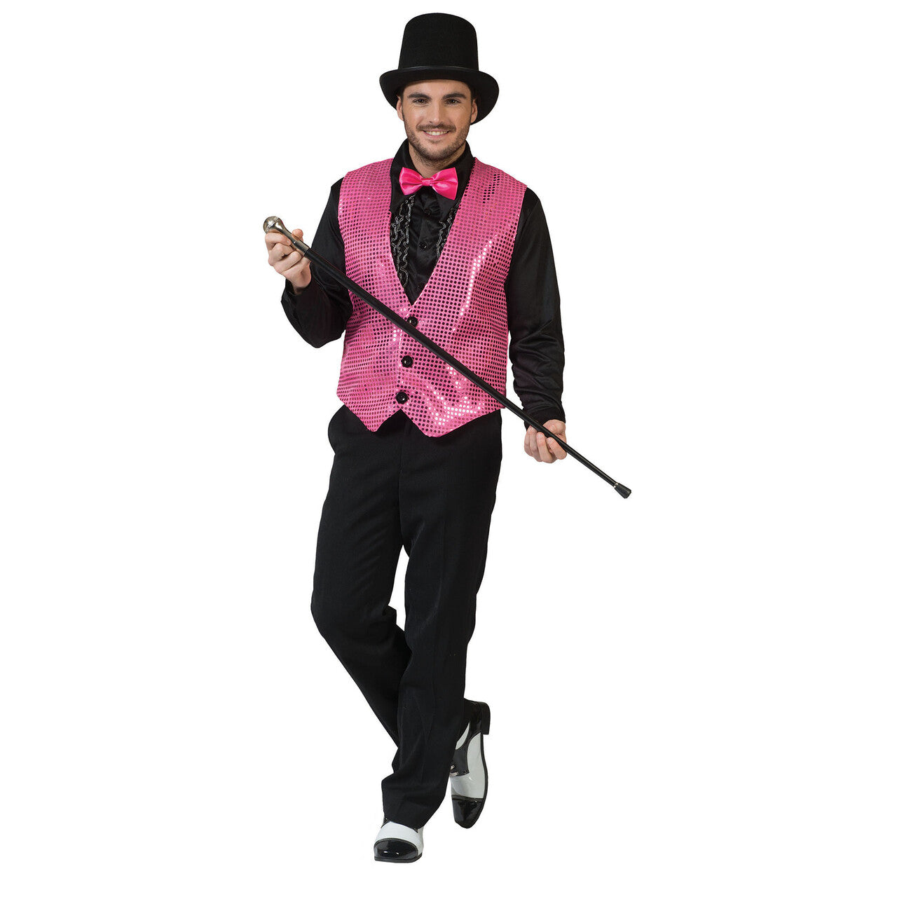 Op deze afbeelding zie je een Kostuums, van het merk Funny Fashion. Show Vest Roze Man