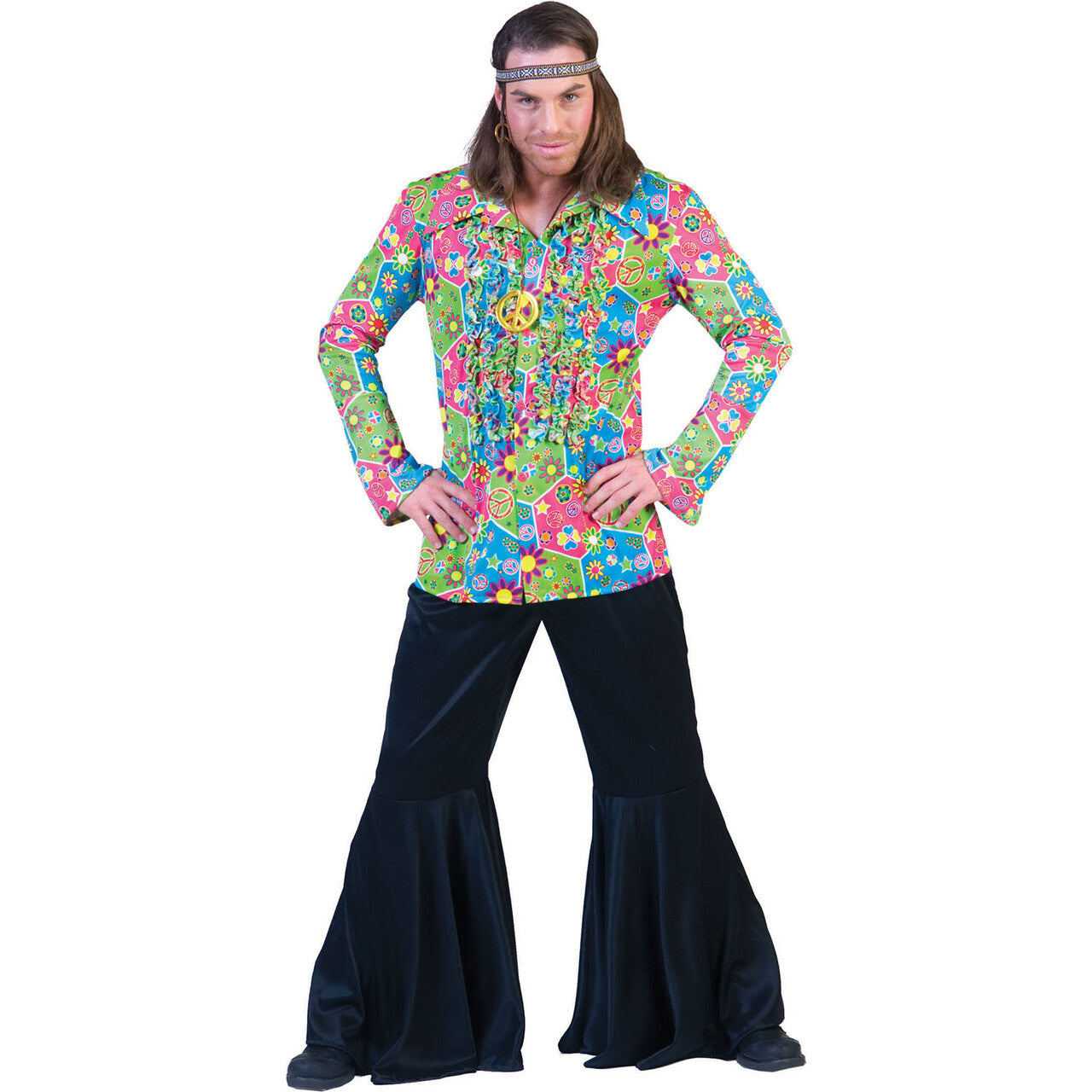 Op deze afbeelding zie je een Accessoires, van het merk Funny Fashion. Flower Funk Hippie Shirt