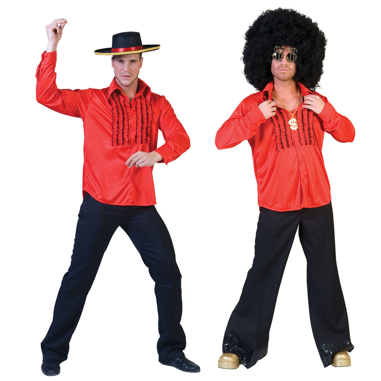 Op deze afbeelding zie je een Accessoires, van het merk Funny Fashion. Saturday Night Shirt Red