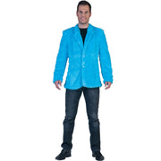 Op deze afbeelding zie je een Kostuums, van het merk Funny Fashion. Fuzzy Jasje Blauw Man