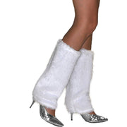 Op deze afbeelding zie je een Accessoires, van het merk Funny Fashion. Fuzzy Beenwarmers Wit