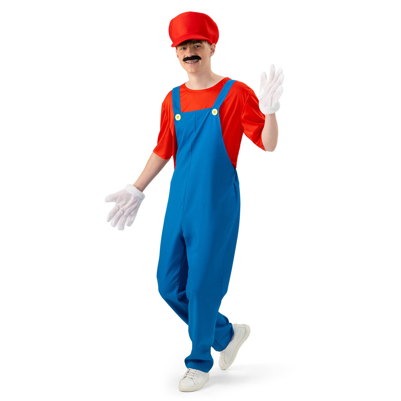 Op deze afbeelding zie je een Kostuums, van het merk Funny Fashion. Supersnelle Mario Karter Man Kostuum