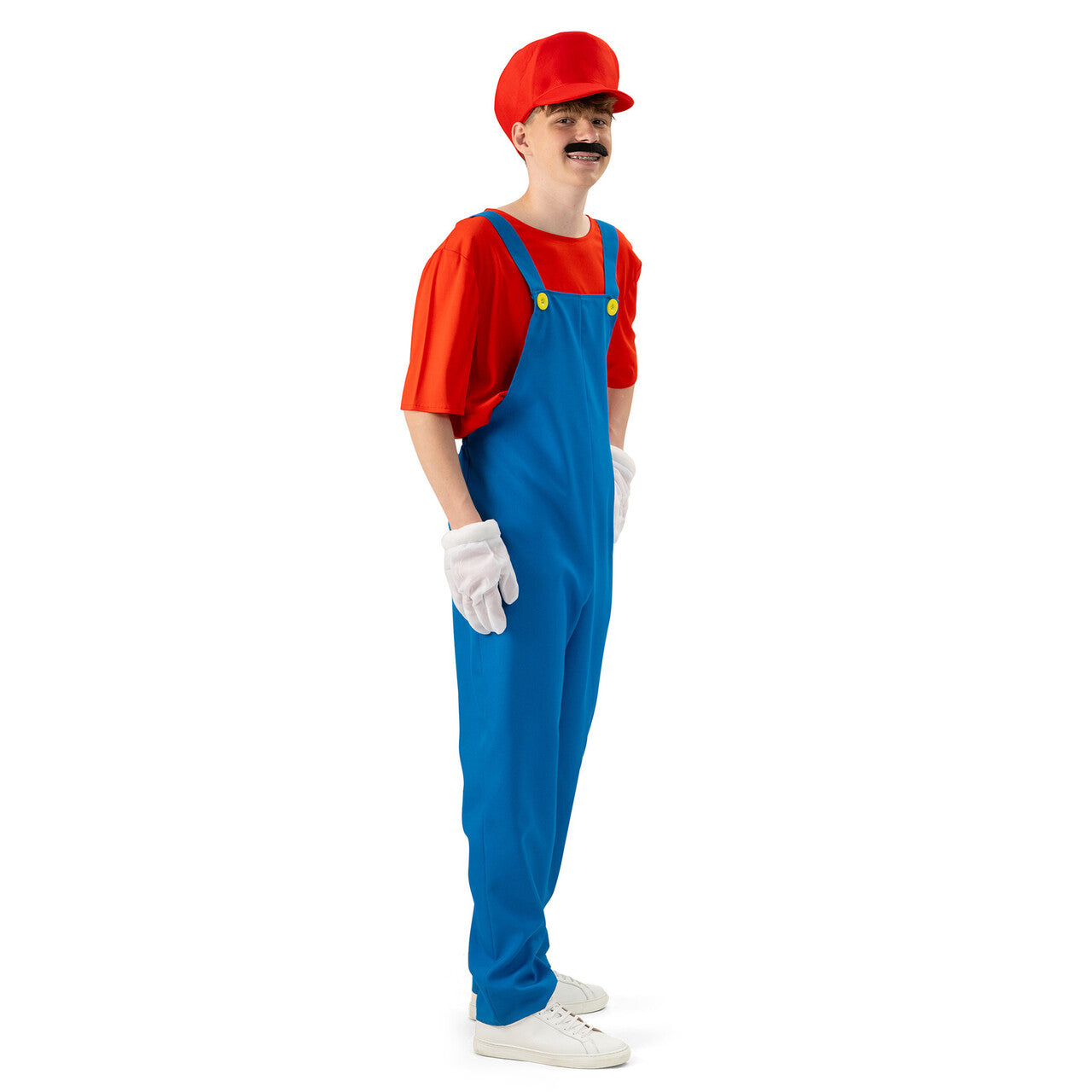 Op deze afbeelding zie je een Kostuums, van het merk Funny Fashion. Supersnelle Mario Karter Man Kostuum