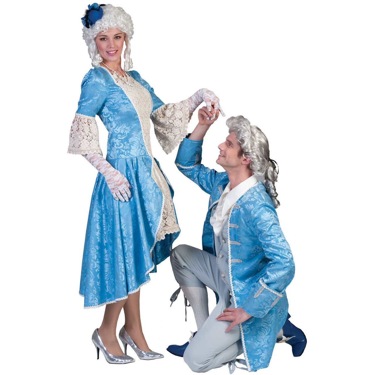 Op deze afbeelding zie je een Kostuums, van het merk Funny Fashion. Rococo Calciano Kostuum Man