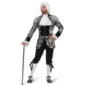 Baron Silverrijk Jas Met Bef Man Kostuum