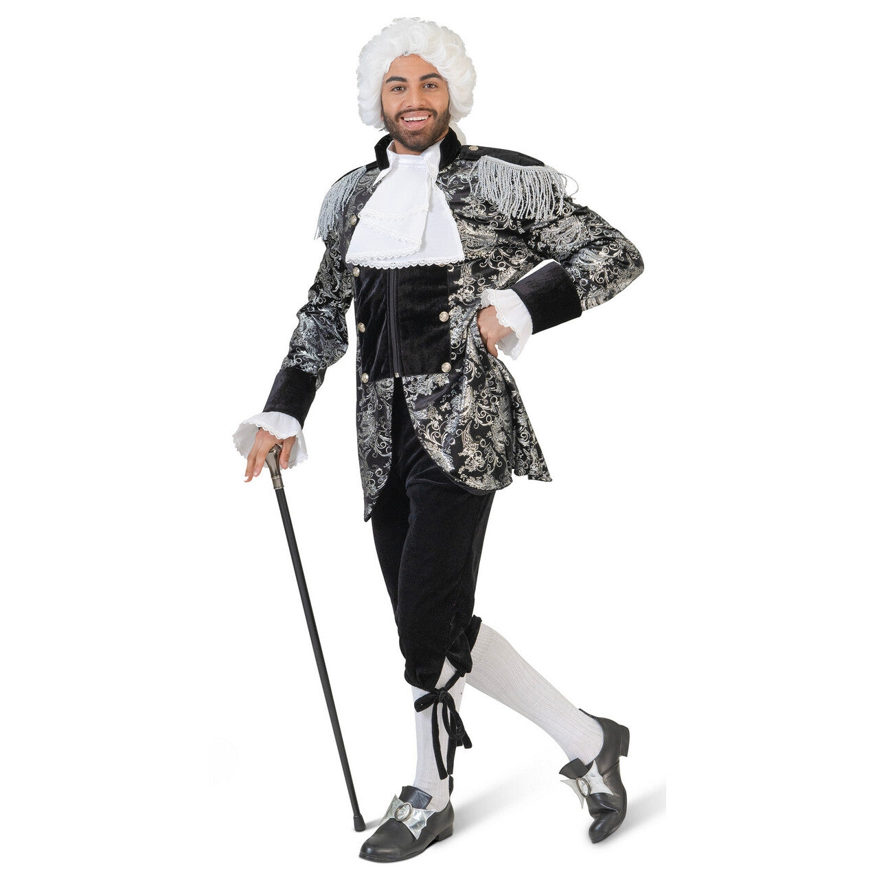 Op deze afbeelding zie je een Kostuums, van het merk Funny Fashion. Baron Silverrijk Jas Met Bef Man Kostuum