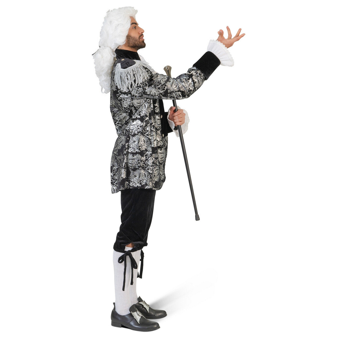 Op deze afbeelding zie je een Kostuums, van het merk Funny Fashion. Baron Silverrijk Jas Met Bef Man Kostuum