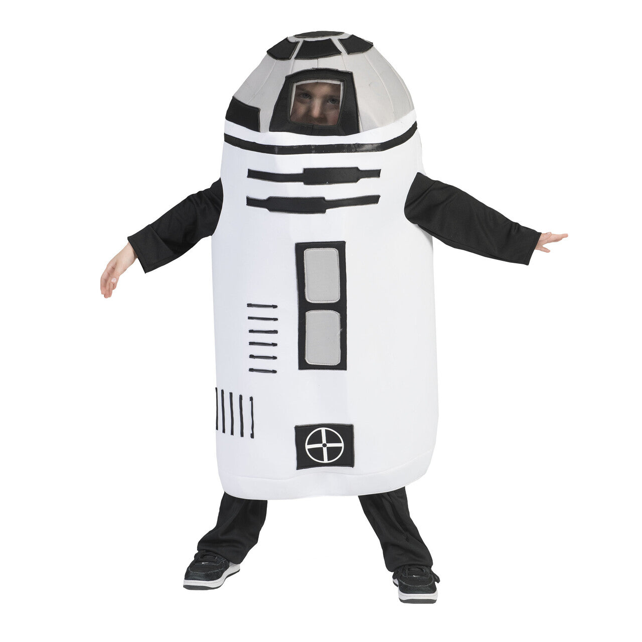 Op deze afbeelding zie je een Kostuums, van het merk Funny Fashion. Ronde Robot Uit De Ruimte Kind Kostuum