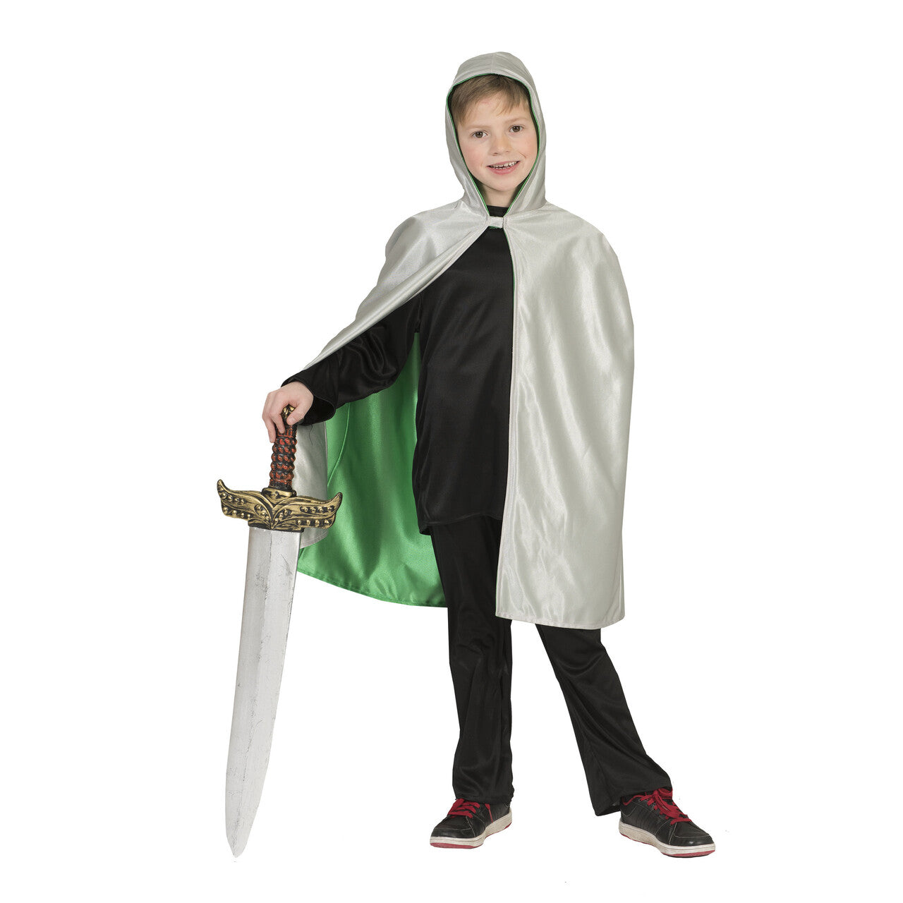 Op deze afbeelding zie je een Accessoires, van het merk Funny Fashion. Groene Drakencape Comodo