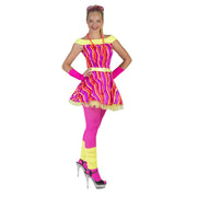 Op deze afbeelding zie je een Kostuums, van het merk Funny Fashion. Dolle 80s Jurk Shawnie Vrouw
