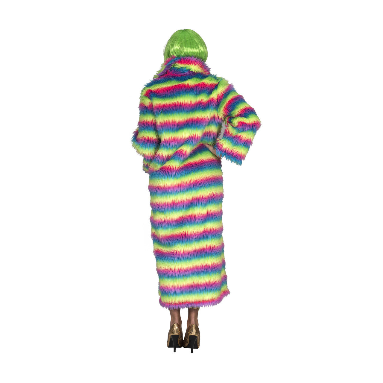 Op deze afbeelding zie je een Kostuums, van het merk Funny Fashion. Bonte Lange Monsterjas Vrouw