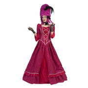 Op deze afbeelding zie je een Kostuums, van het merk Funny Fashion. Roze Barok Beauty Vrouw Kostuum