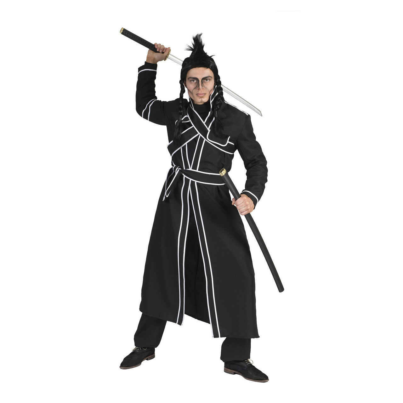 Op deze afbeelding zie je een Kostuums, van het merk Funny Fashion. Katana Samurai Man Kostuum