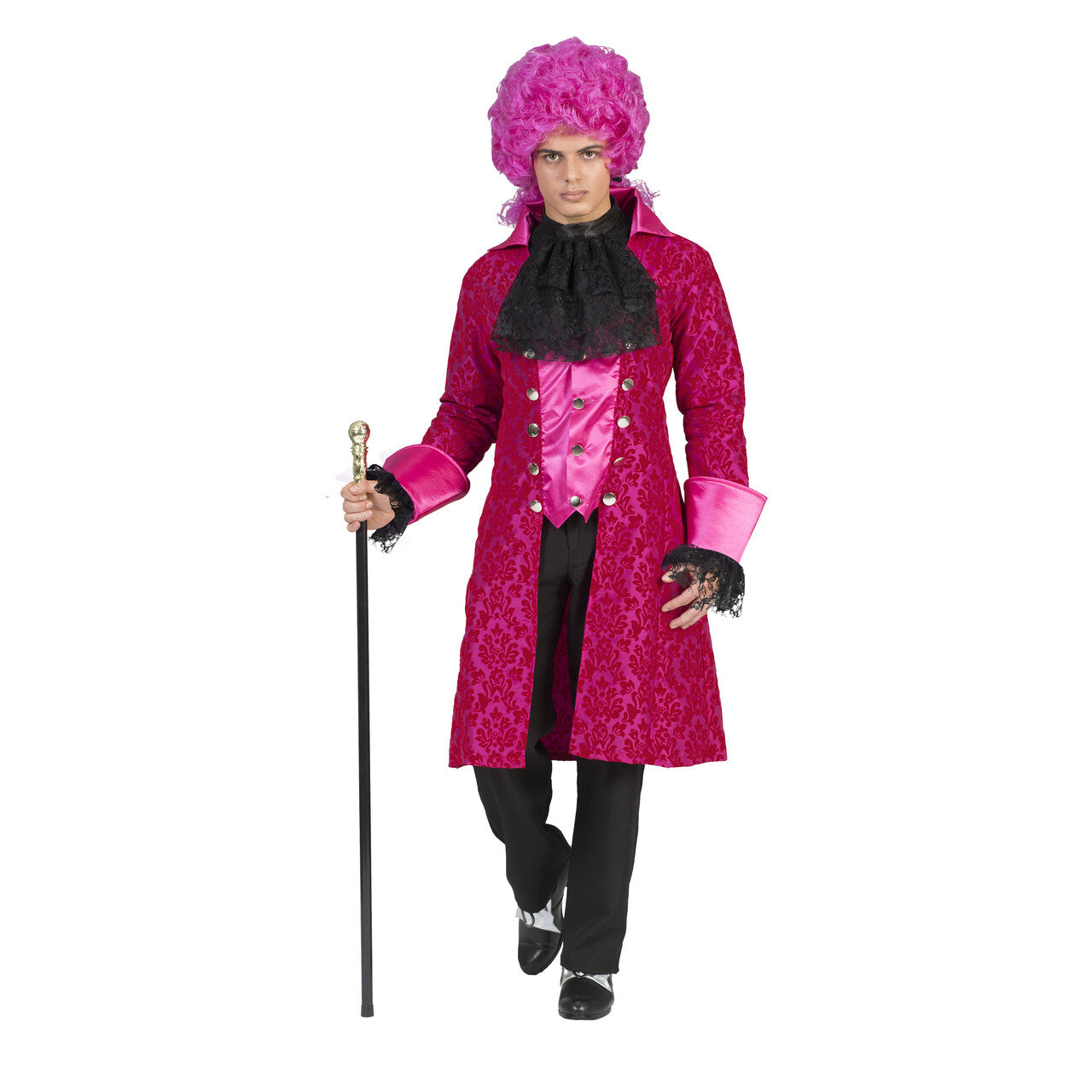 Op deze afbeelding zie je een Kostuums, van het merk Funny Fashion. Roze Barok Beau Man Kostuum
