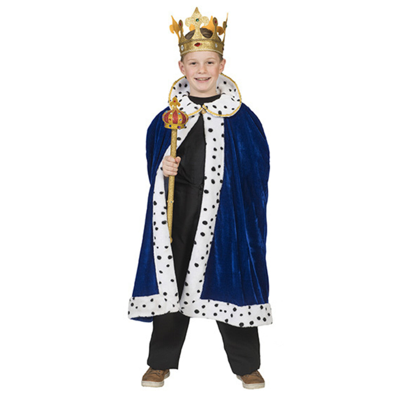 Op deze afbeelding zie je een Kostuums, van het merk Funny Fashion. Blauwe Mantel Koning William Jongen
