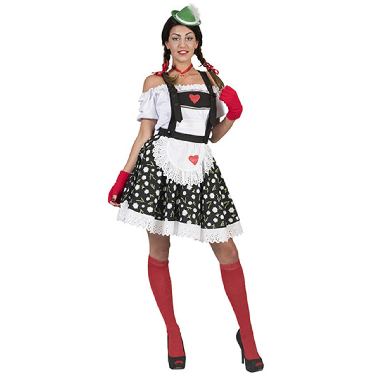 Op deze afbeelding zie je een Kostuums, van het merk Funny Fashion. Ischgl Tiroler Edelweiss Rok En Bretels Vrouw Kostuum