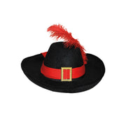 Op deze afbeelding zie je een Accessoires, van het merk Funny Fashion. Hoed Met Veer Musketier