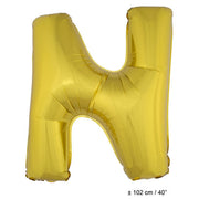 Op deze afbeelding zie je een Decoratie, van het merk Funny Fashion. Folie Ballon Letter N Goud XL 102cm (Leeg)