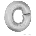 Folie Ballon Letter O Zilver XL 102cm (Leeg)