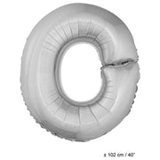 Op deze afbeelding zie je een Decoratie, van het merk Funny Fashion. Folie Ballon Letter O Zilver XL 102cm (Leeg)