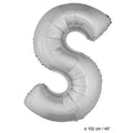 Folie Ballon Letter Zilver XL 102cm (Leeg)