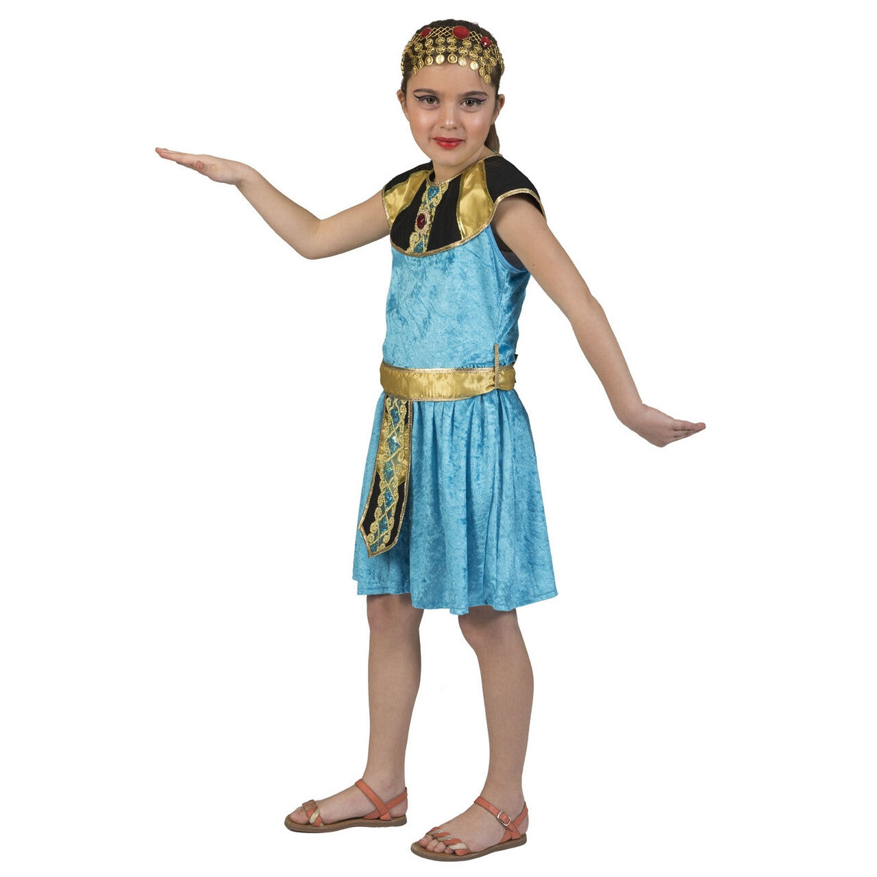 Op deze afbeelding zie je een Kostuums, van het merk Funny Fashion. Cleopatra Van Egypte Farao Meisje Kostuum