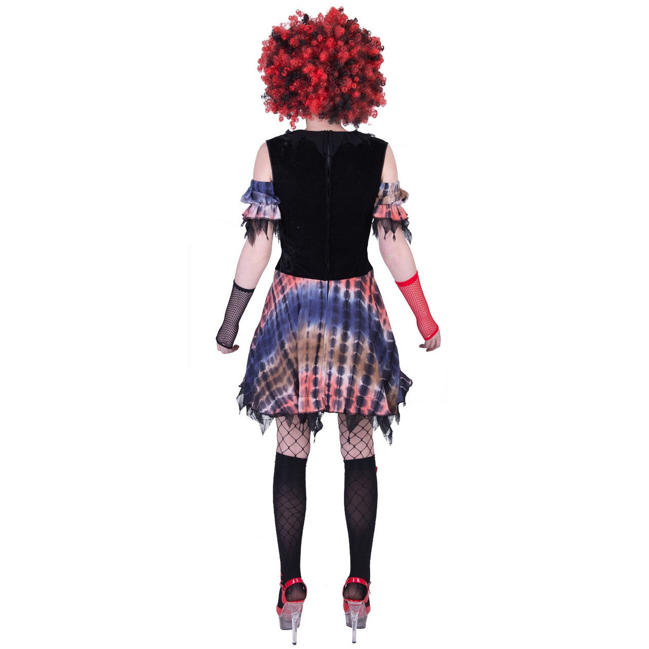 Op deze afbeelding zie je een Kostuums, van het merk Funny Fashion. Akelig Ongezellig Halloween Clown Vrouw Kostuum
