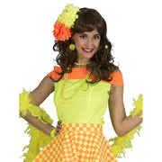 Op deze afbeelding zie je een Kostuums, van het merk Funny Fashion. Rockn Roll Top Blote Schouders Geel Vrouw
