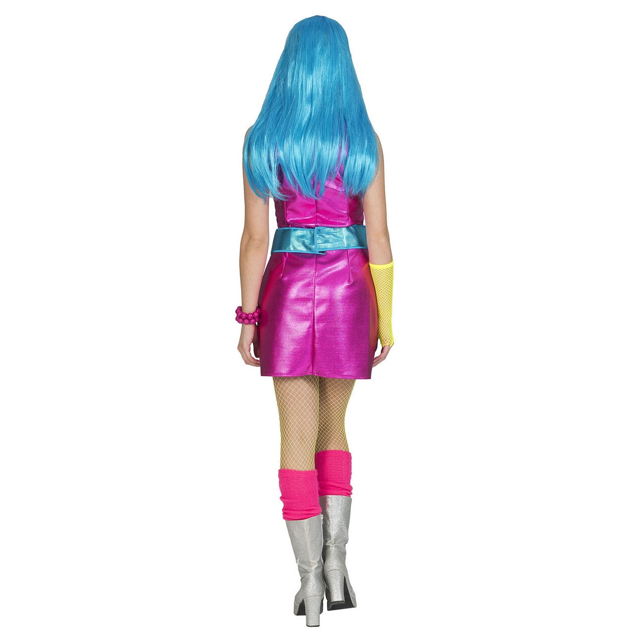 Op deze afbeelding zie je een Kostuums, van het merk Funny Fashion. Lekker Knal Kleurtje Disco Vrouw Kostuum