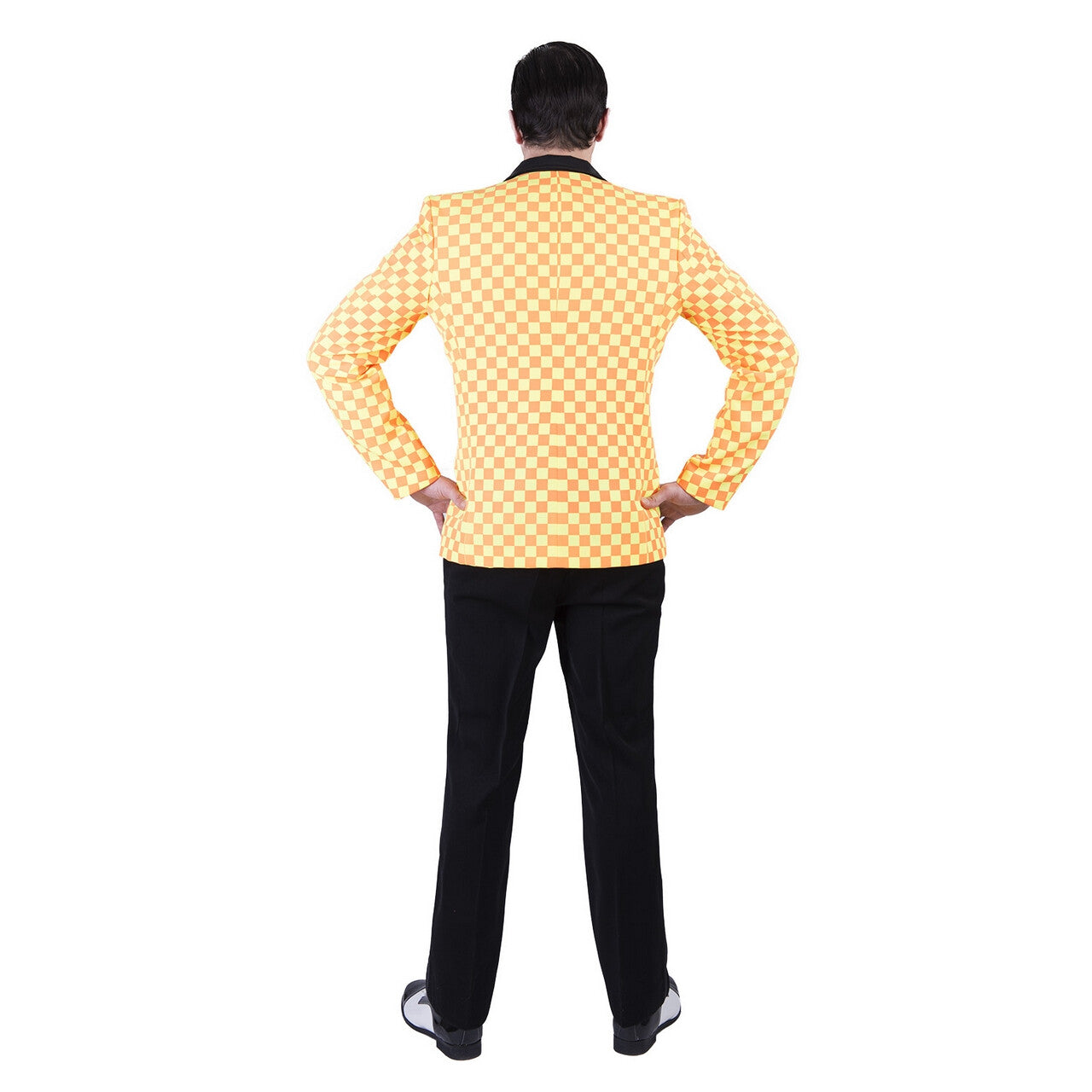Op deze afbeelding zie je een Kostuums, van het merk Funny Fashion. Jasje Bill Rock And Roll Oranje Geel Man