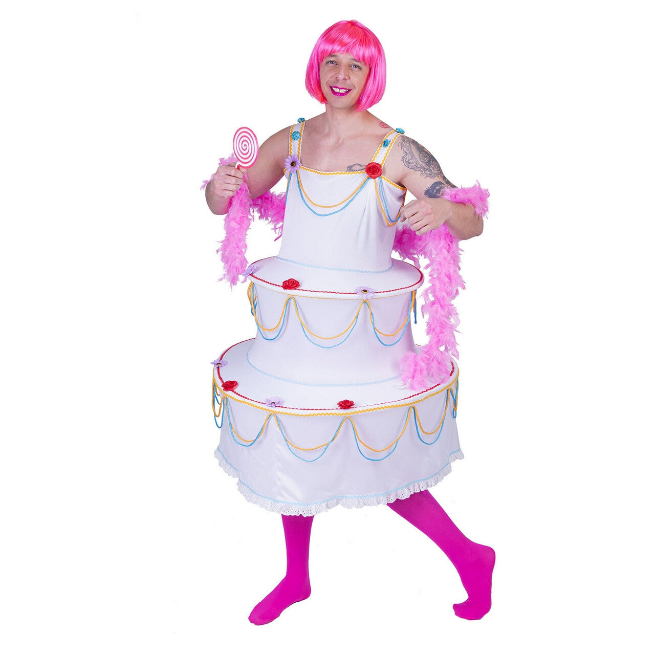 Op deze afbeelding zie je een Kostuums, van het merk Funny Fashion. Overheerlijke Bruidstaart Kostuum