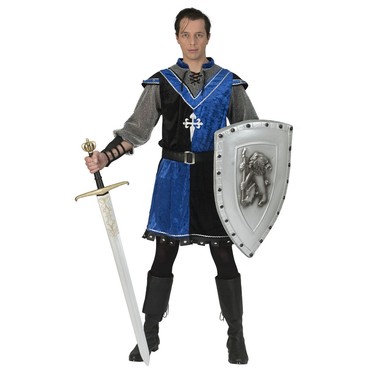 Op deze afbeelding zie je een Kostuums, van het merk Funny Fashion. Onverschrokken Middeleeuwse Roofridder Man Kostuum