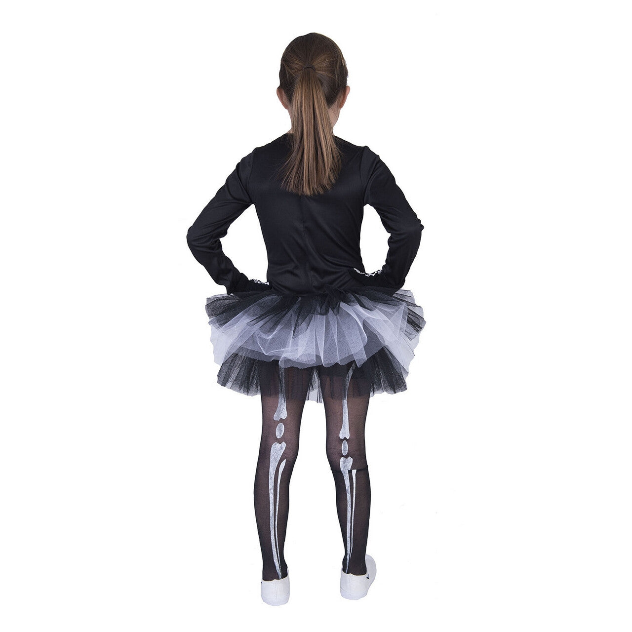 Op deze afbeelding zie je een Kostuums, van het merk Funny Fashion. Dansend Ballet Skelet Meisje Kostuum