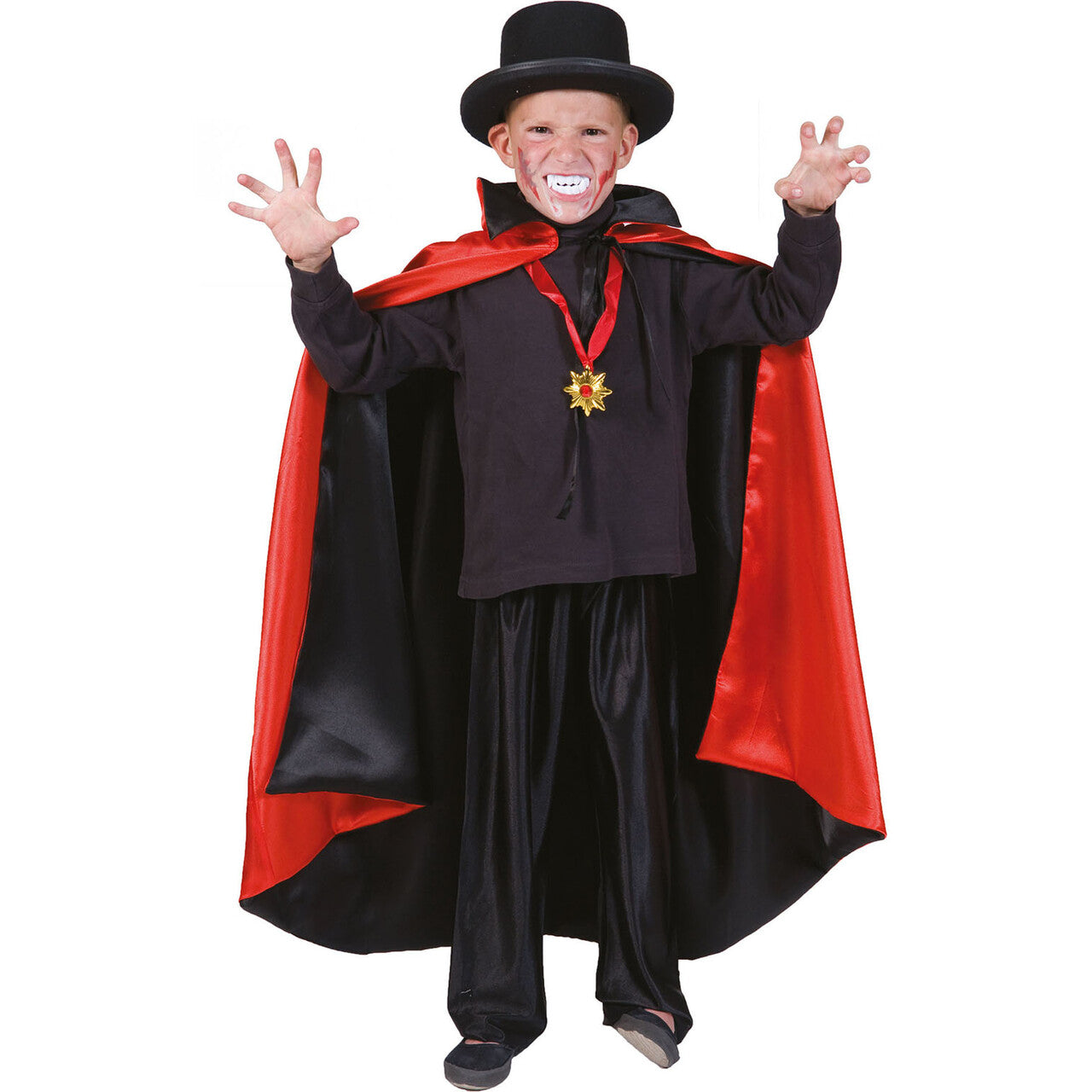 Op deze afbeelding zie je een Accessoires, van het merk Funny Fashion. Omkeerbare Dracula Cape Graaf Engeneel