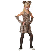 Op deze afbeelding zie je een Kostuums, van het merk Funny Fashion. Lenig Sluipend Bruin Luipaardje Meisje Kostuum