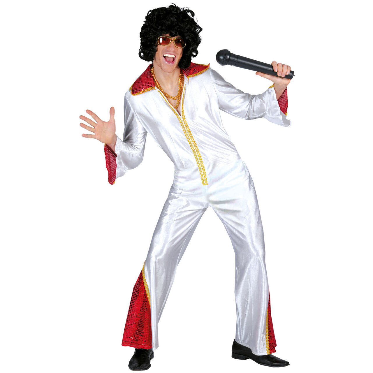Op deze afbeelding zie je een Kostuums, van het merk Funny Fashion. De Koning Van Graceland Elvis Man Kostuum