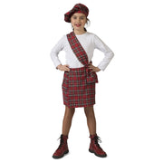 Op deze afbeelding zie je een Kostuums, van het merk Funny Fashion. Schotse Suzy Rood Tartan Meisje Kostuum