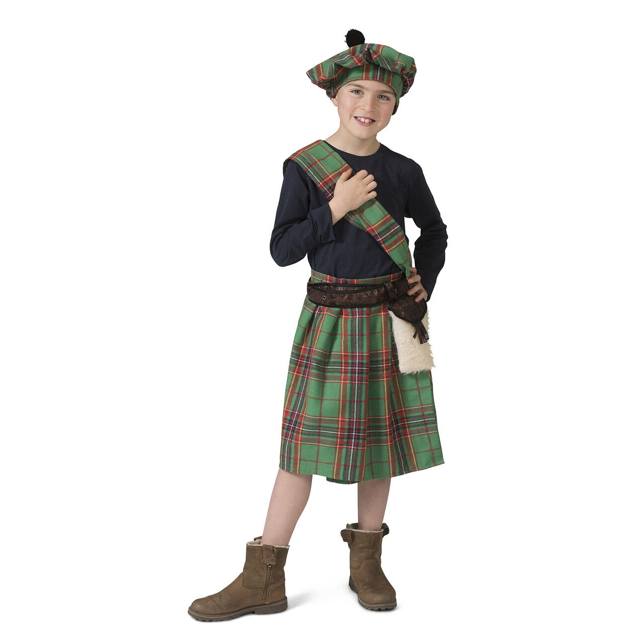 Op deze afbeelding zie je een Kostuums, van het merk Funny Fashion. Wereldkampioen Highlander Games Schotland Jongen Kostuum
