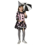 Op deze afbeelding zie je een Kostuums, van het merk Funny Fashion. Enge Clown Roze Schedels Meisje Kostuum