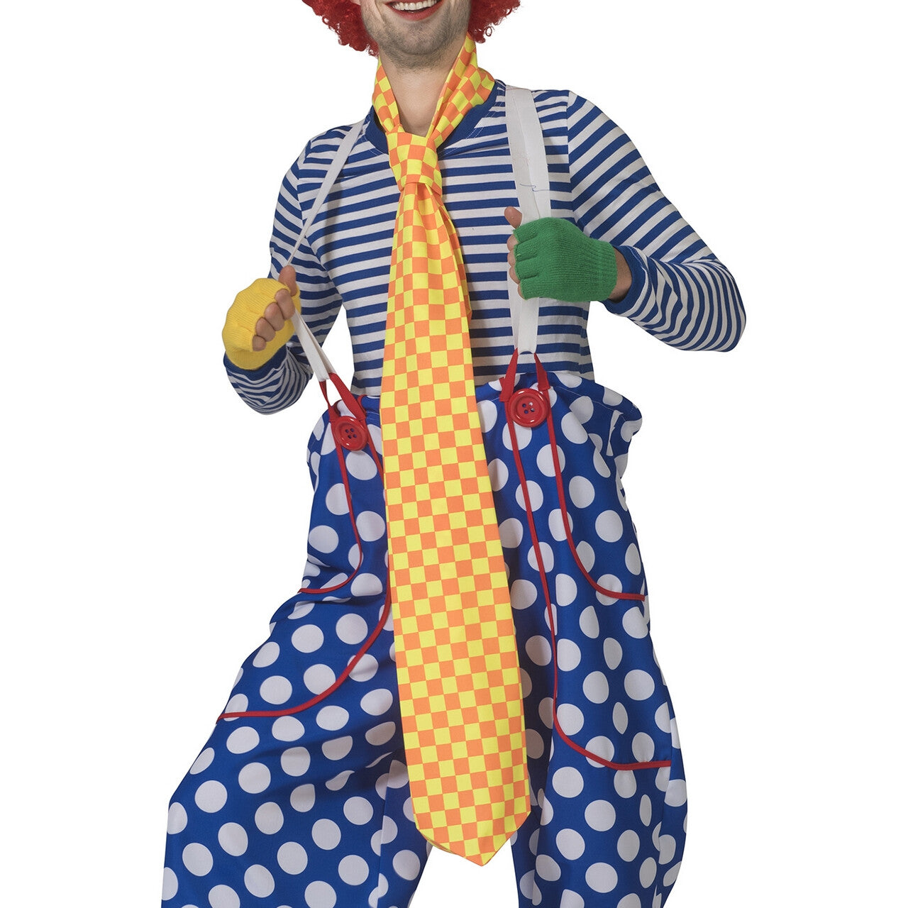 Op deze afbeelding zie je een Accessoires, van het merk Funny Fashion. Waanzinnig Lange Das Circus Clown