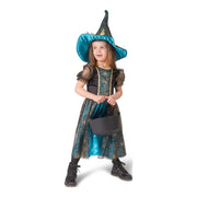 Op deze afbeelding zie je een Kostuums, van het merk Funny Fashion. Blauwe Spinnenheks Meisje Kostuum