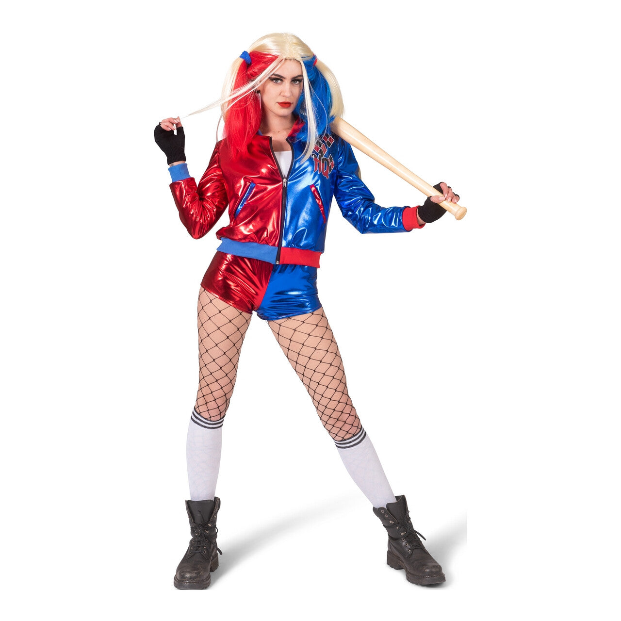 Op deze afbeelding zie je een Kostuums, van het merk Funny Fashion. Hilarische Harley Vrouw Kostuum
