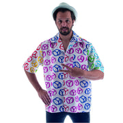 Op deze afbeelding zie je een Kostuums, van het merk Funny Fashion. Kleurrijk Hippie Peace Shirt Man