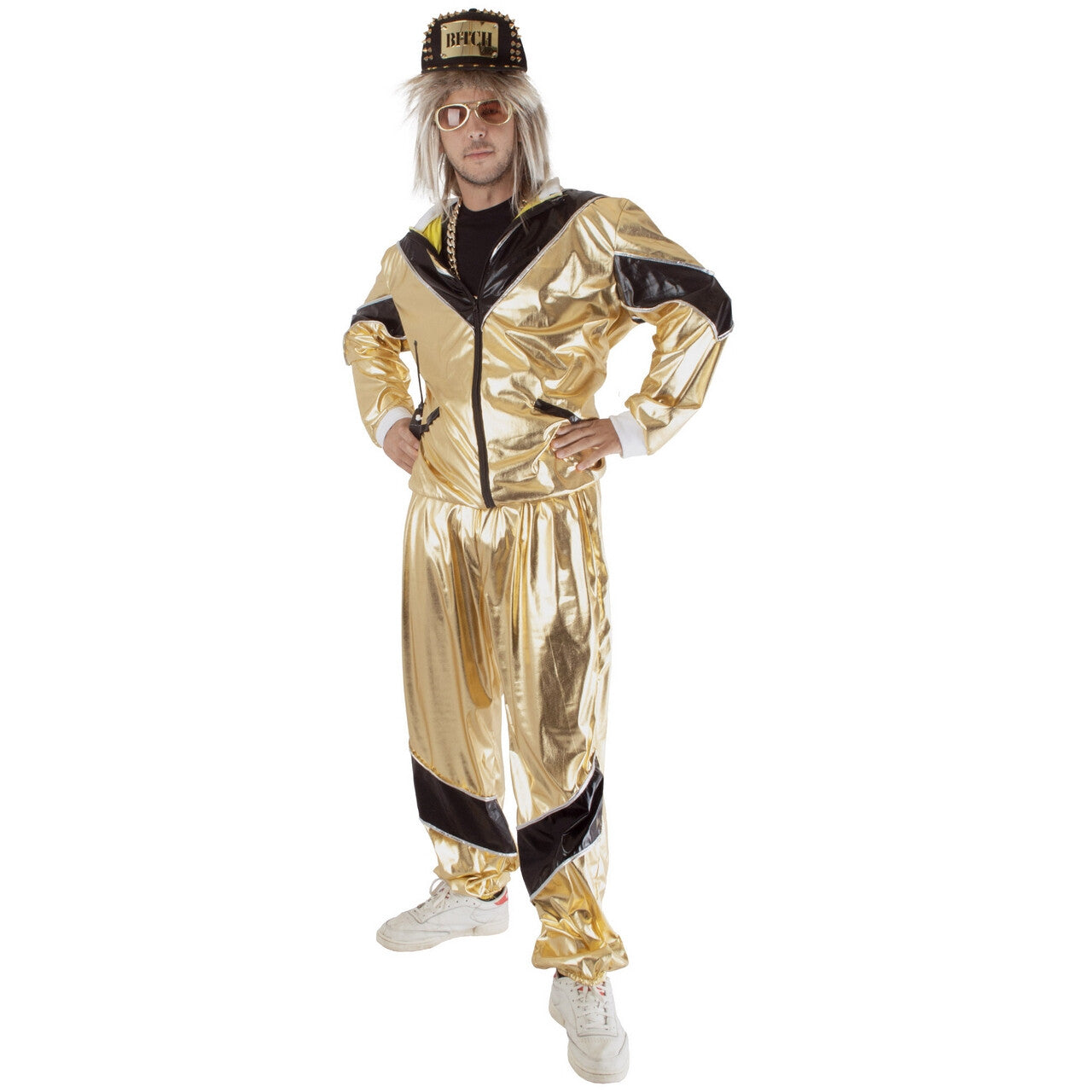 Op deze afbeelding zie je een Kostuums, van het merk Funny Fashion. Wout Fout Goud Man Kostuum