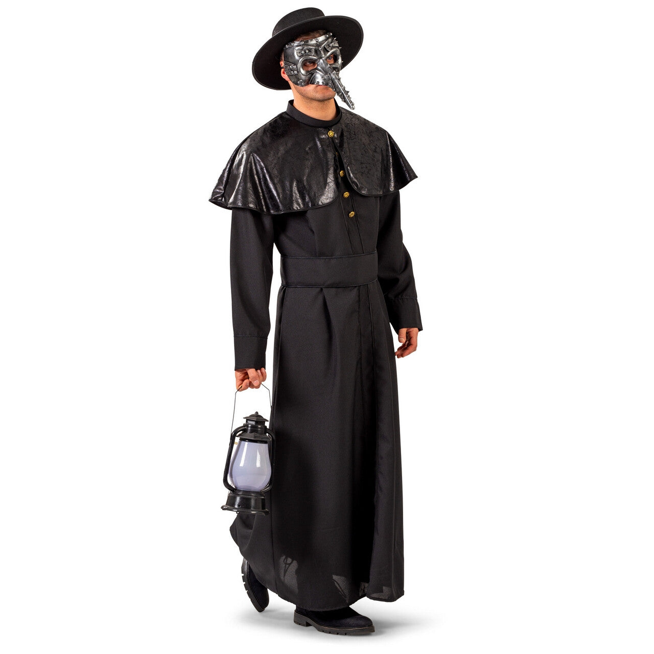 Op deze afbeelding zie je een Kostuums, van het merk Funny Fashion. Dokter Pestplaag Man Kostuum