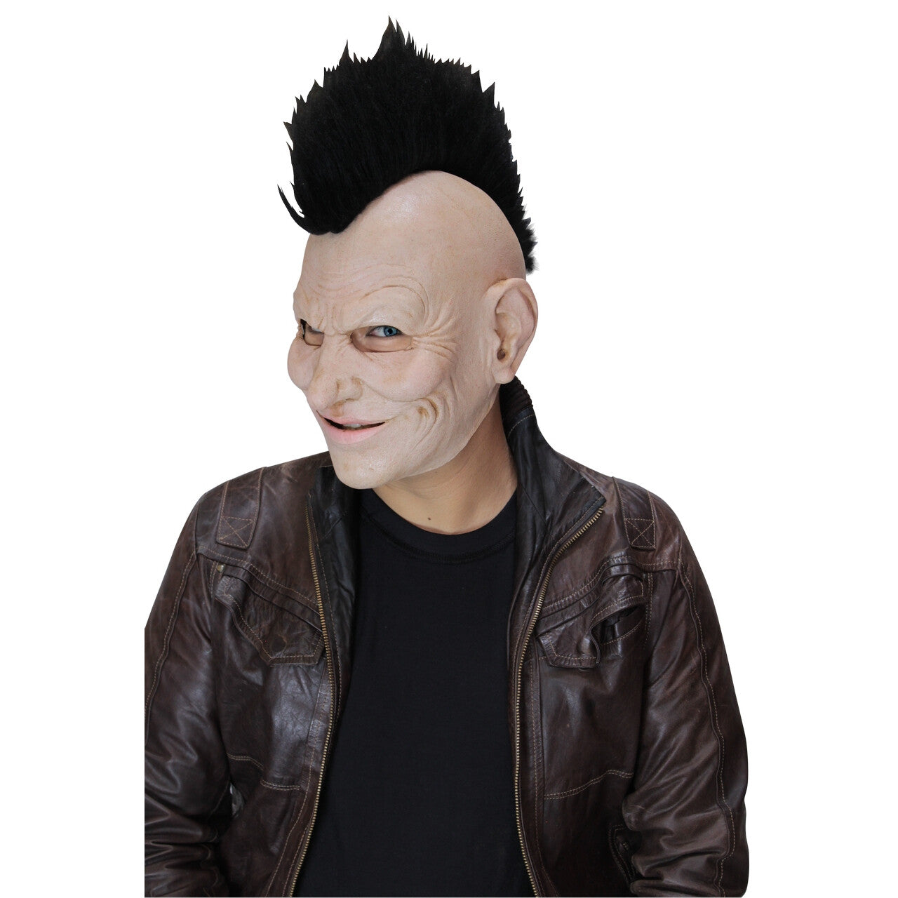 Op deze afbeelding zie je een Accessoires, van het merk Ghoulish. Oude Punker Masker Hoge Zwarte Kam